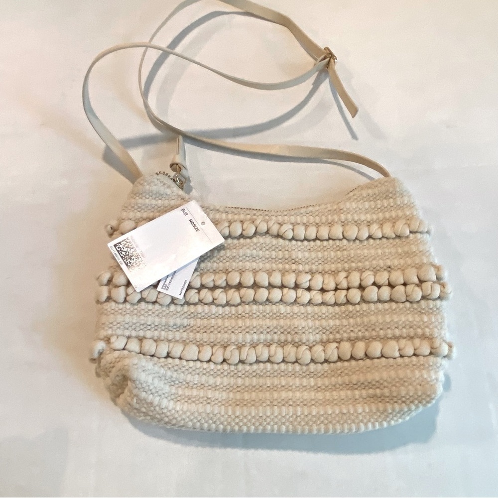 H&M Textured Cotton Weave Shoulder Bag